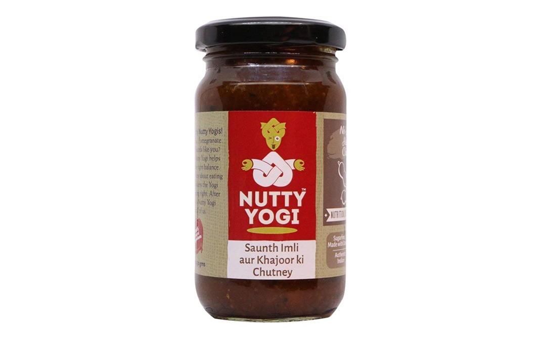 Nutty Yogi Saunth Imli aur Khajoor Ki Chutney   Glass Jar  250 grams